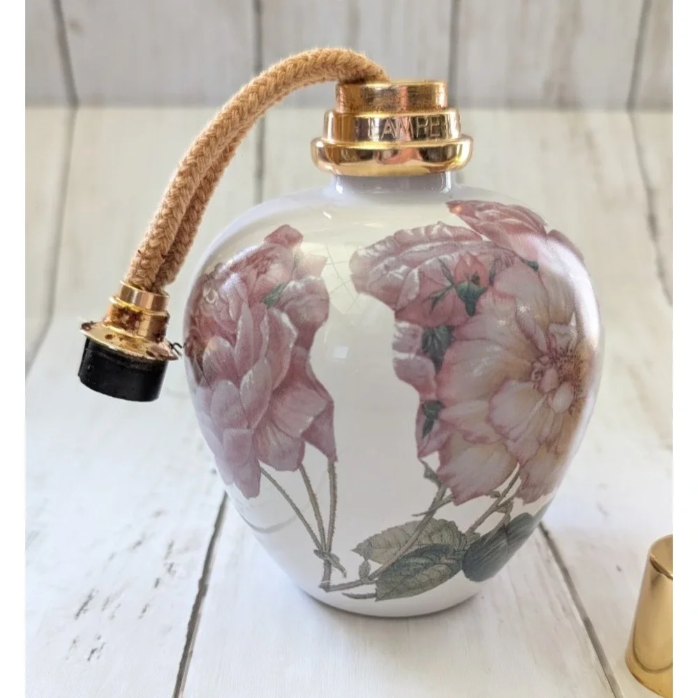 Lampe Berger Fragrance Lamp Vintage Porcelain White Pink Peonies France